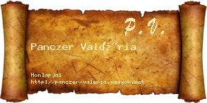 Panczer Valéria névjegykártya
